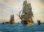 unknow artist Seascape, boats, ships and warships.81 Sweden oil painting reproduction
